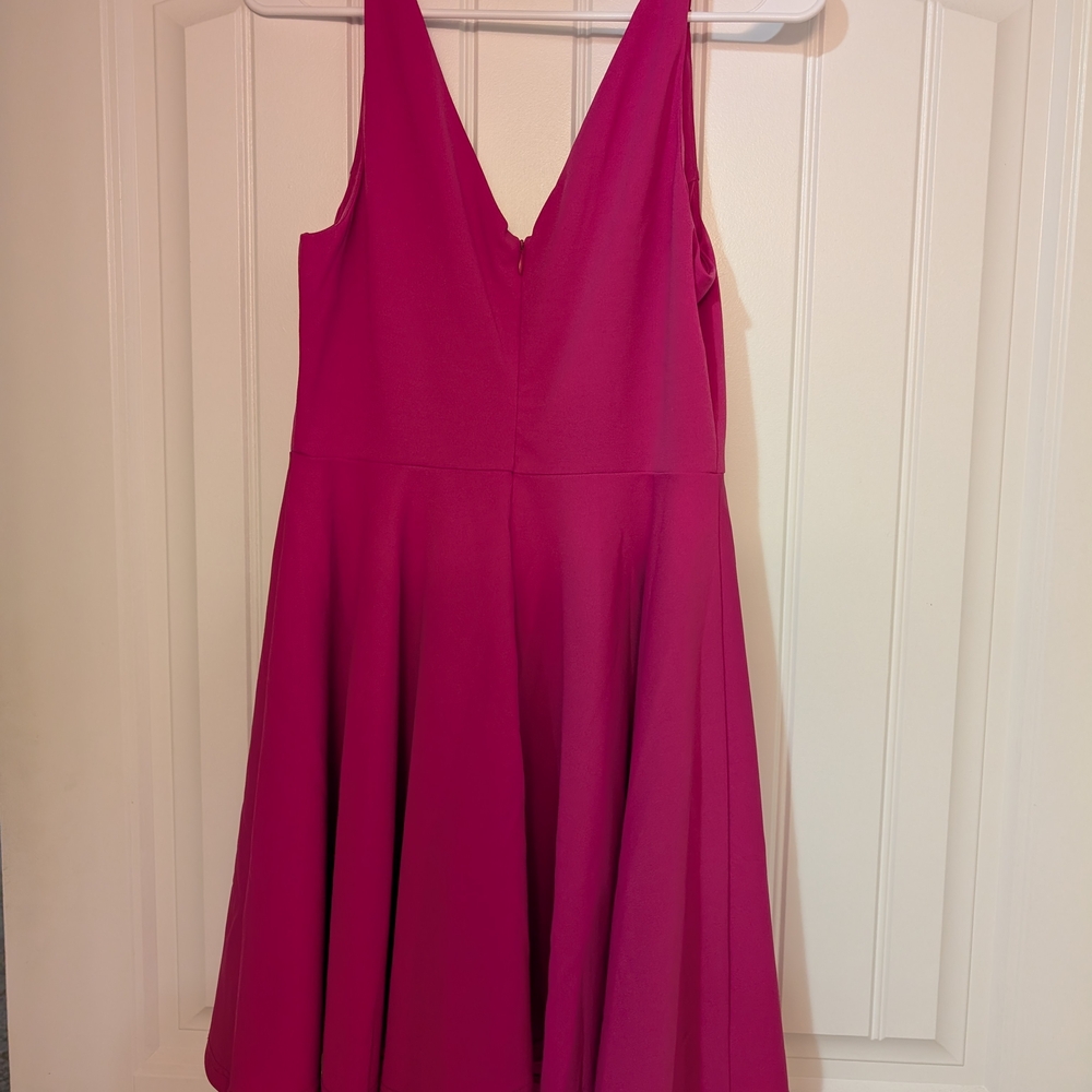 Lulu's Vibrant Pink Strapless Dress - Picture 3 of 3